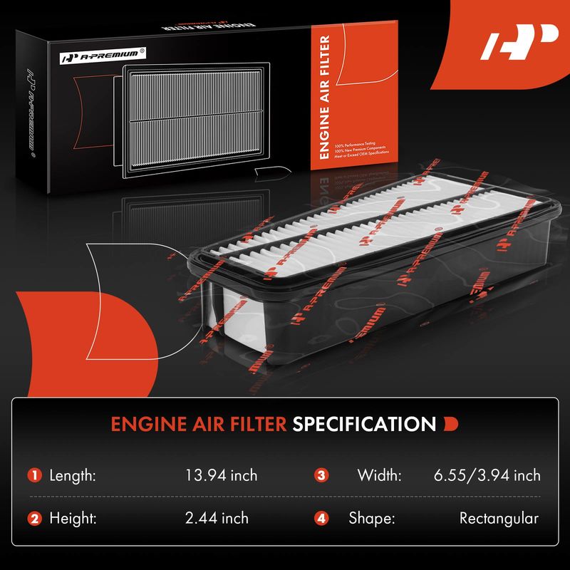 Engine Air Filter for Toyota 4Runner 03-09 Tacoma 05-15 FJ Cruiser 07-09 Tundra