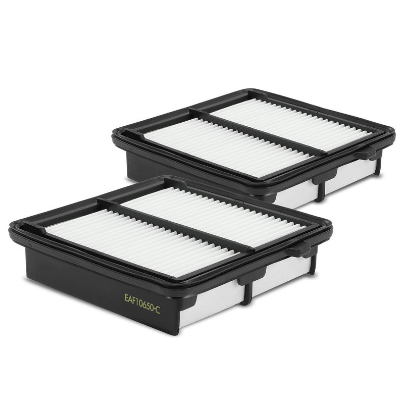 2x Engine Air Filter with Rigid Panel for Honda Fit 2009-2014 L4 1.5L