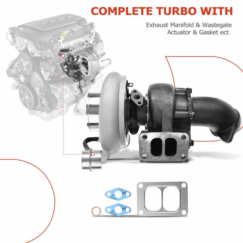Turbo Turbocharger w/ Gasket for Dodge 2500 3500 1999-2002 5.9L HX35W 6BTAA/ISB