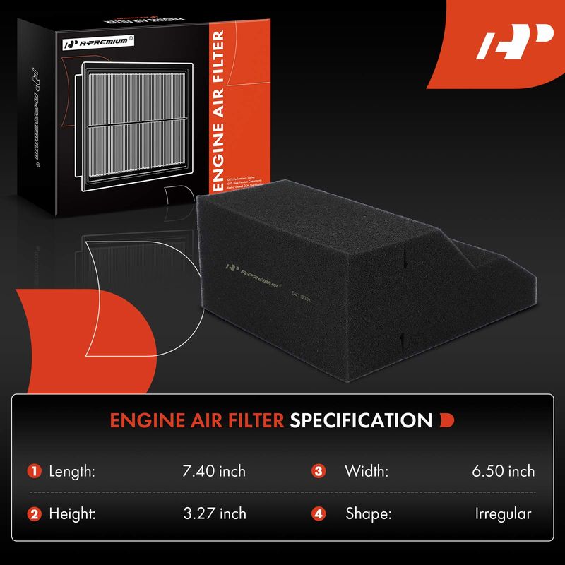 2x Engine Air Filter for F-250 F-350 F-450 F-550 Super Duty 11-16 F650 F750 6.7L