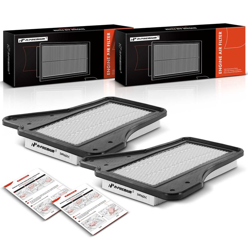 2x Engine Air Filter with Filter Panel for Chrysler Pacifica 2004-2008