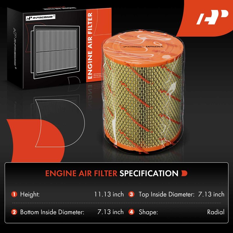 Engine Air Filter for Chevy Tahoe GMC C1500 C2500 Pickup Suburban Yukon Cadillac