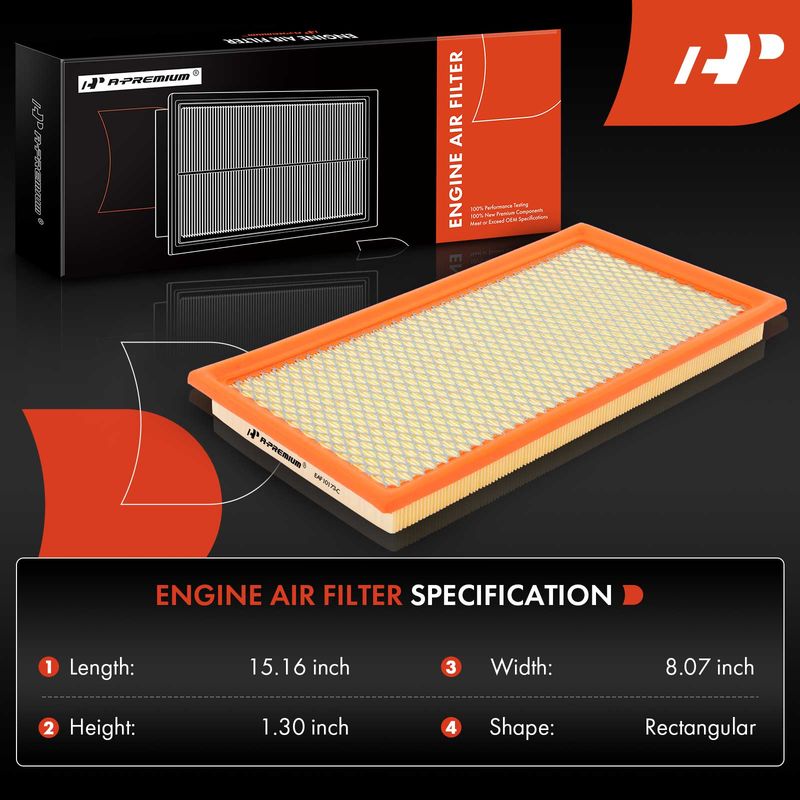 Engine Air Filter for Ford Explorer Mercury Mountaineer 2006-2010 V8 4.6L