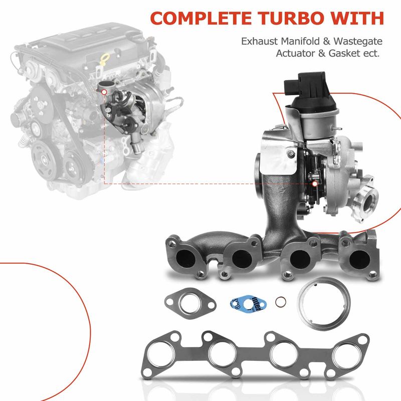 Turbo Turbocharger for Audi A3 2010-2013 VW Beetle Golf Jetta 2.0L Diesel BV43