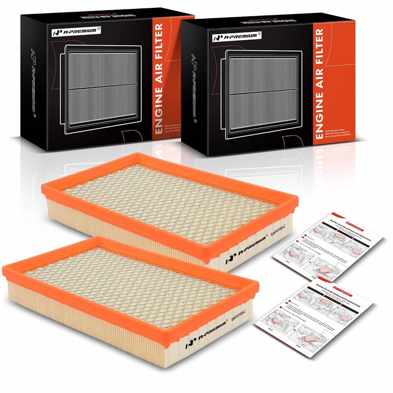 2x Engine Air Filter with Flexible Panel for Chrysler PT Cruiser 2006-2010 2.4L