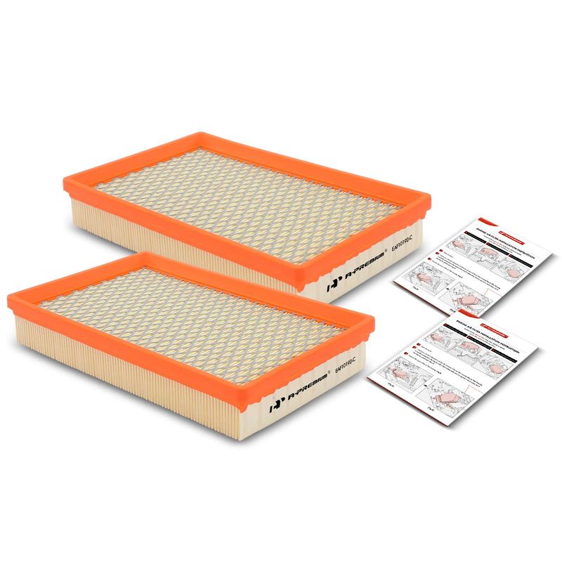 2x Engine Air Filter with Flexible Panel for Chrysler PT Cruiser 2006-2010 2.4L
