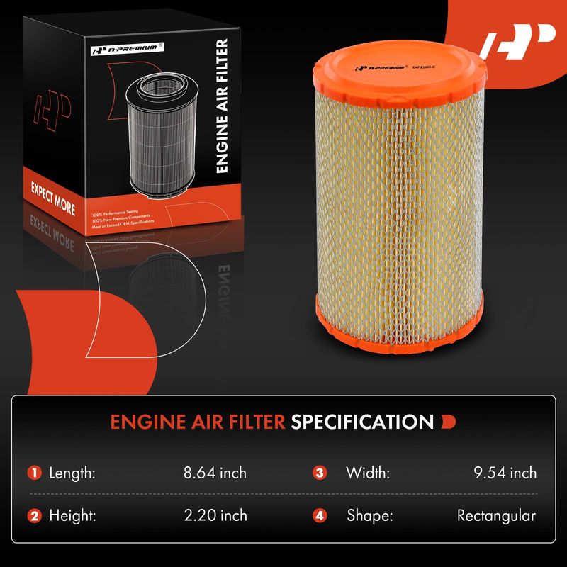 2x Engine Air Filter for Cadillac Escalade Chevrolet C1500 Tahoe GMC K3500 Yukon