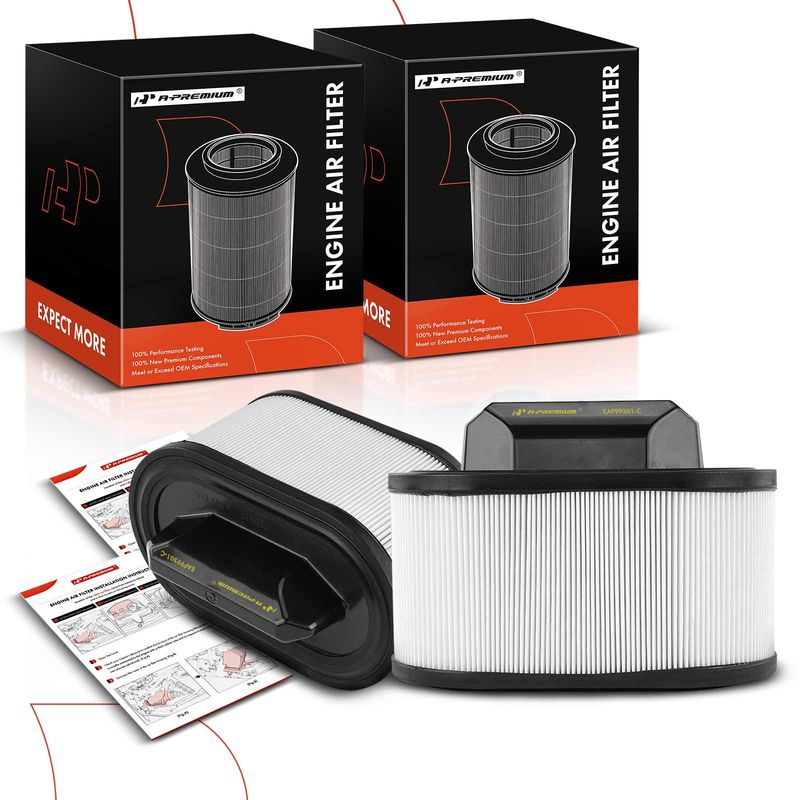 2x Engine Air Filter for Maserati Ghibli 2014-2022 Levante 2017-2022 Quattroporte