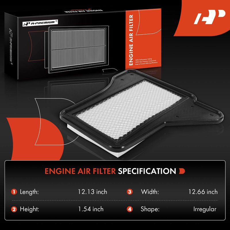 Engine Air Filter with Filter Panel for Chrysler Pacifica 2004-2008