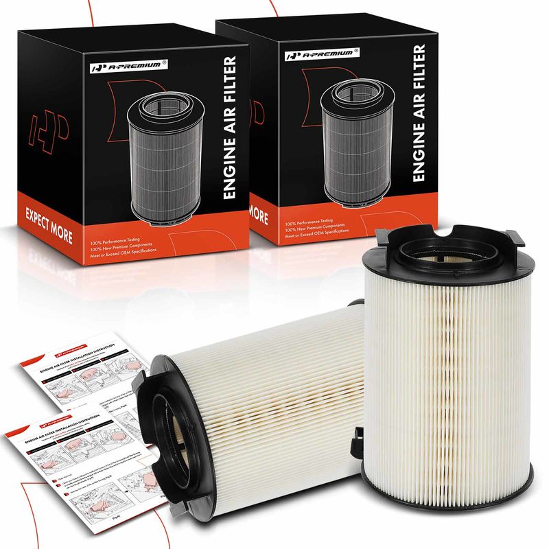 2x Engine Air Filter for Volkswagen Jetta 2011-2015 L4 2.0L Naturally Aspirated