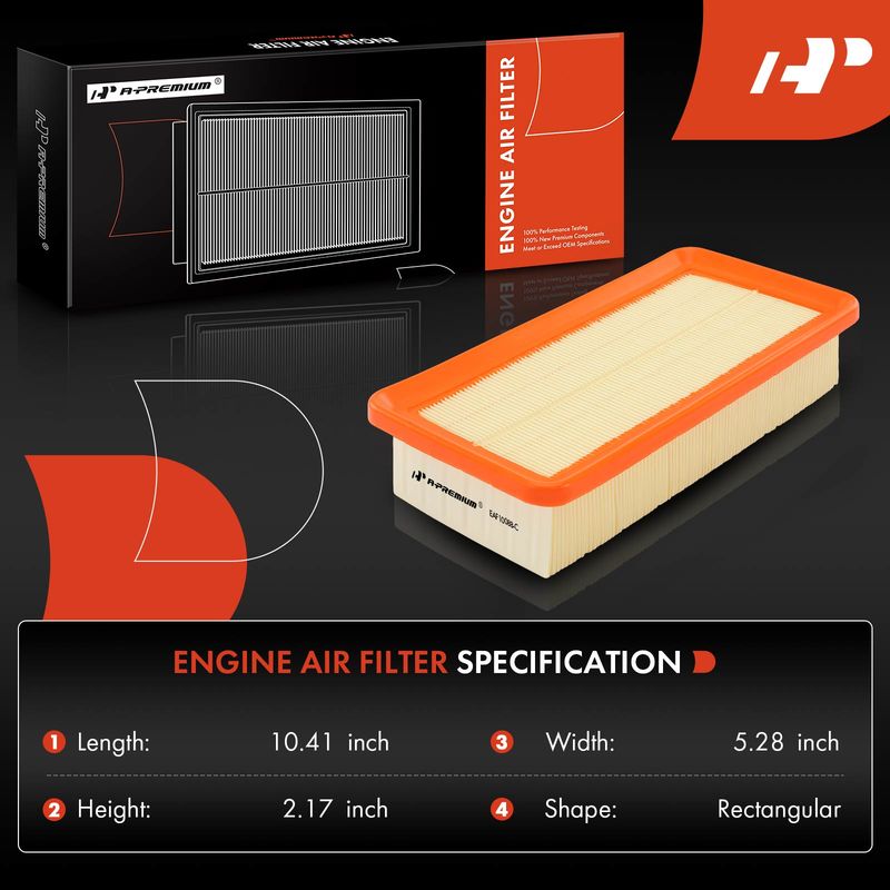 Engine Air Filter with Flexible Panel for Hyundai Accent Kia Rio Rio5 06-11