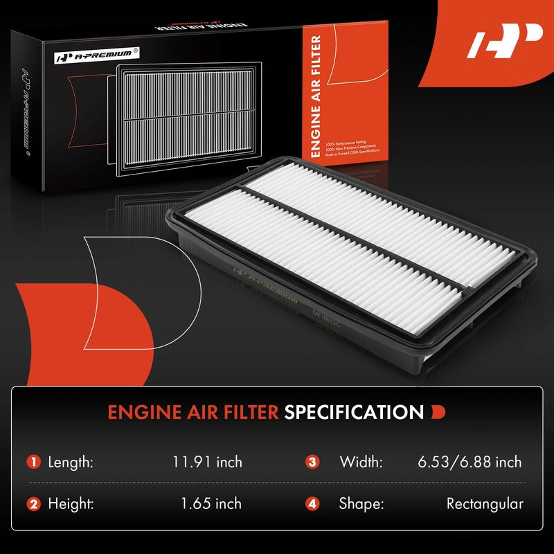 2x Engine Air Filter for Honda Odyssey 05-10 Pilot 09-15 Acura MDX 07-09