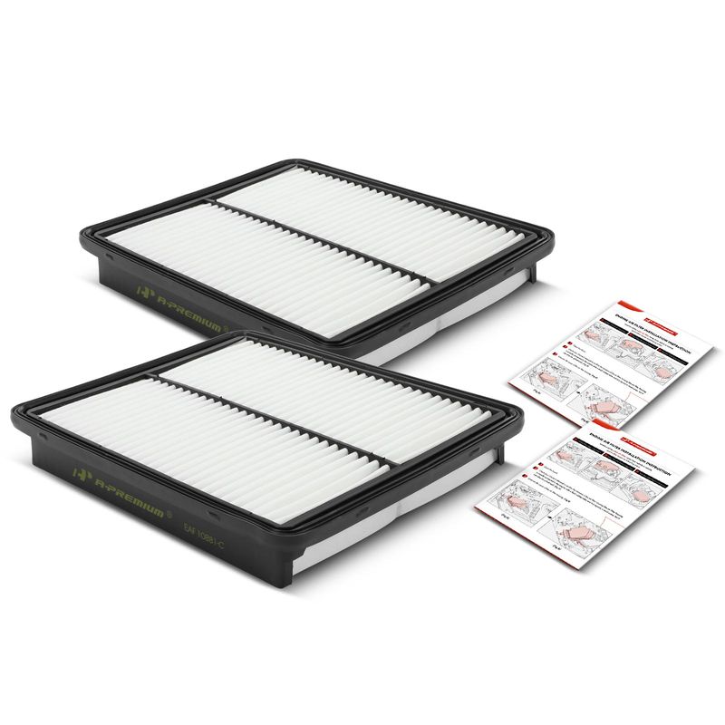 2x Engine Air Filter for Kia Optima 13-15 Sorento Hyundai Santa Fe Sonata Azera