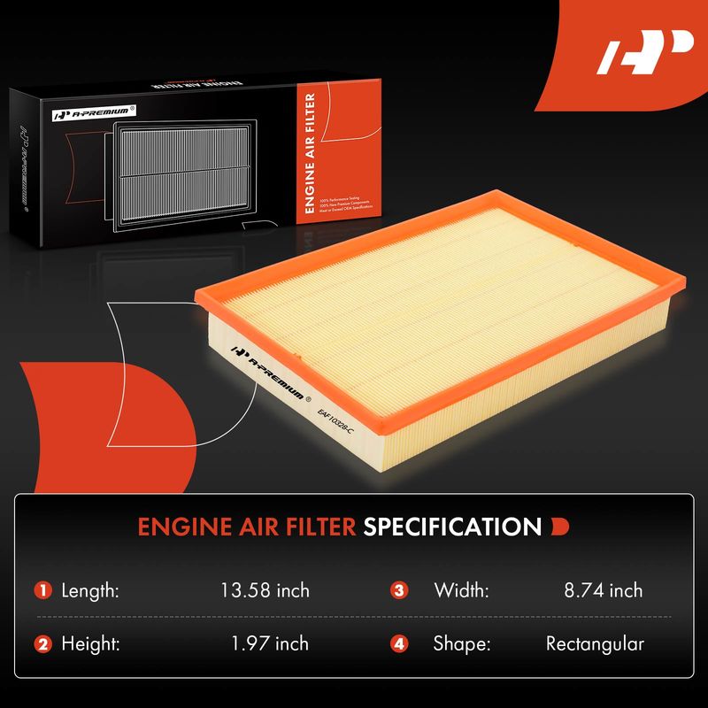 Engine Air Filter for Audi A3 TT Quattro Volkswagen Jetta Passat CC Eos R32