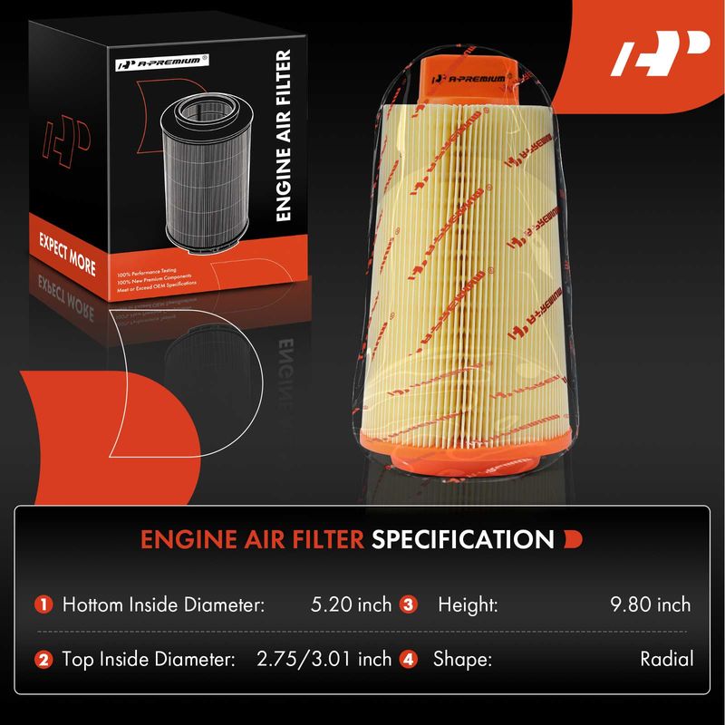 2x Engine Air Filter for Mercedes-Benz W203 C230 2003-2005 1.8L