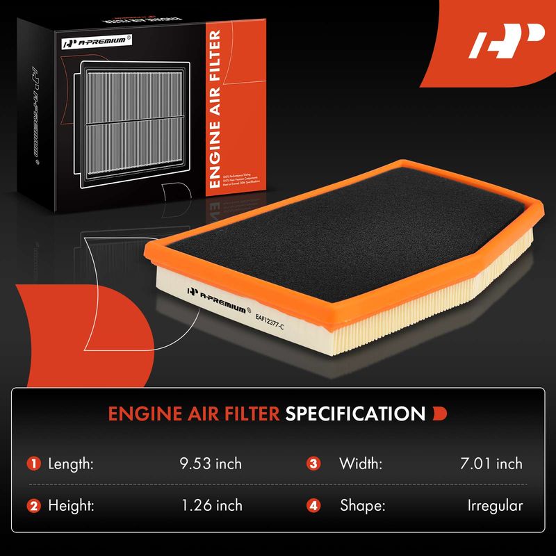 Engine Air Filter for Porsche Boxster 1997-2005 H6 2.5L H6 2.7L 3.2L