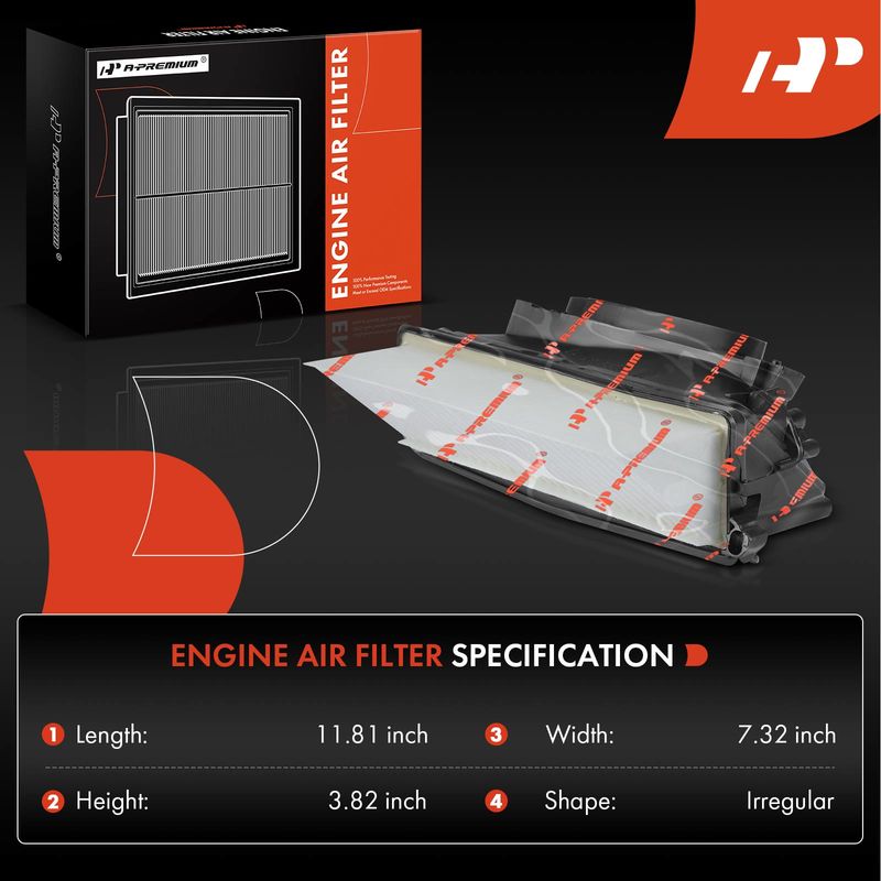 2x Left & Right Engine Air Filter for Mercedes-Benz X164 X166 W164 W166 S350