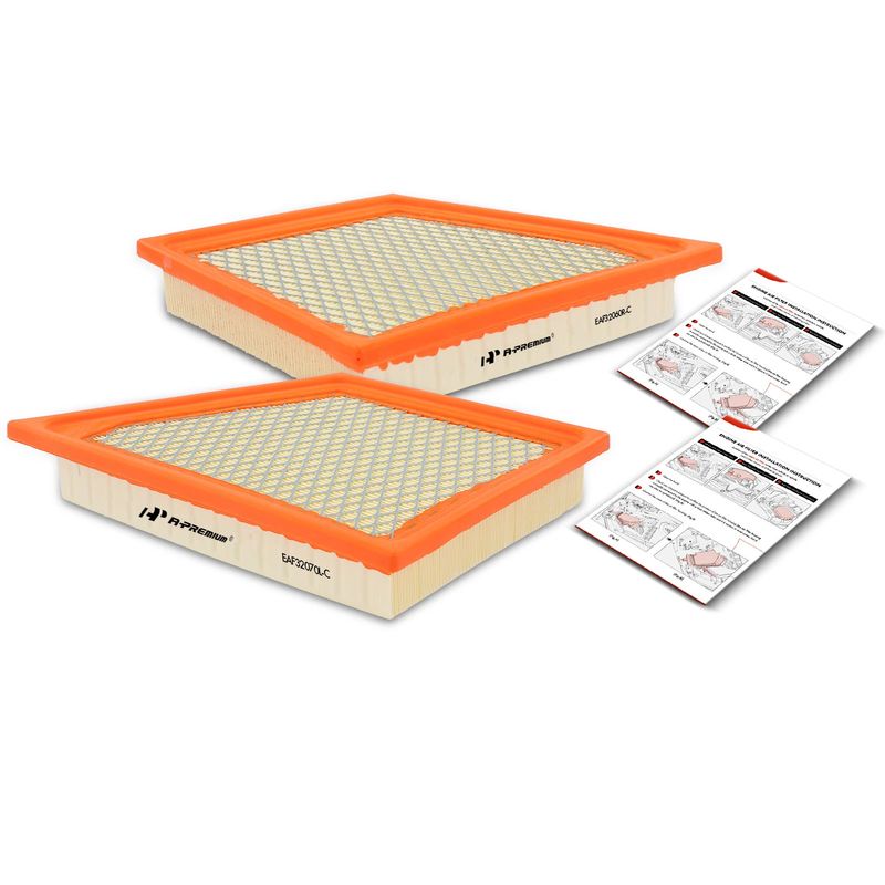 2x Left & Right Engine Air Filter for Cadillac CT6 2016-2019 V6 3.0L