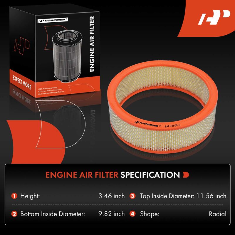 2x Front Engine Air Filter for Chevy Impala K2500 Suburban C30 Pickup Malibu