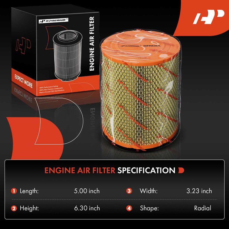 Front Engine Air Filter for Chrysler Sebring Dodge Stratus 2001-2006 Radial