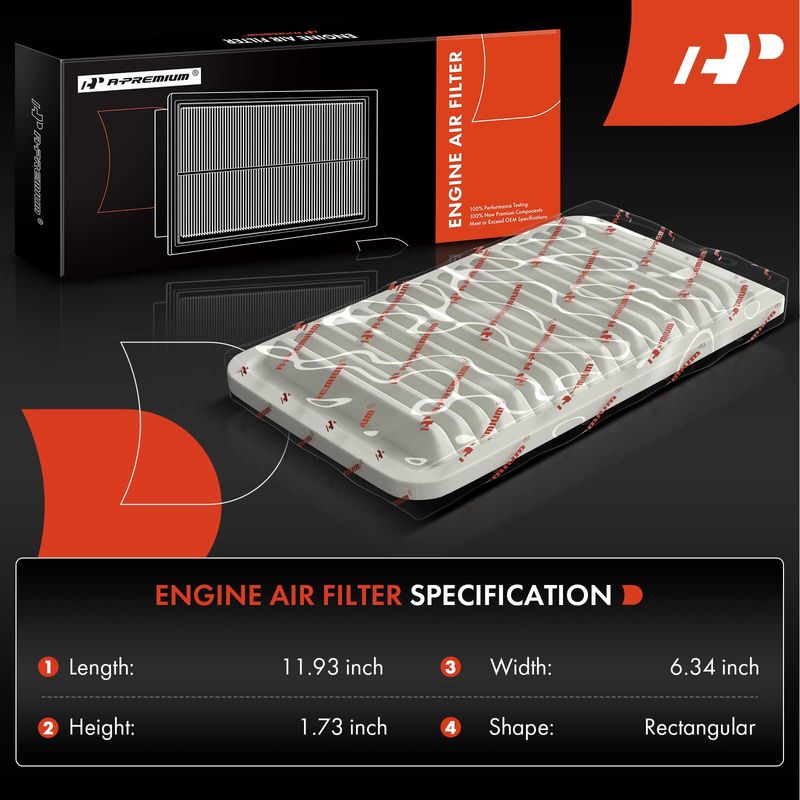 Engine Air Filter for Mazda MX-5 Miata 2006-2015 L4 2.0L Rigid Panel