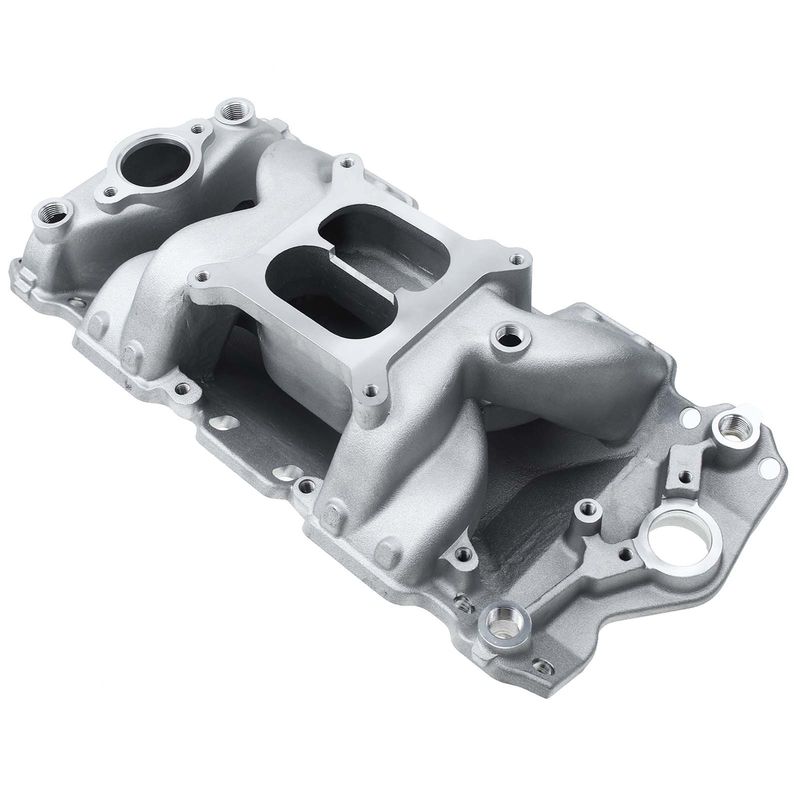 Aluminum Dual Plane Air Gap Intake Manifold for Chevy 350 1955-1995 Small Block