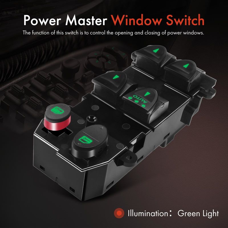 Front Driver Power Window Switch for Honda Civic 2006-2011 Sedan w/ One Auto Down