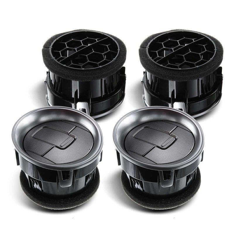 4x Satin Metallic Finish AC Heater Dash Air Vent Louver for Ford F-150 09-14