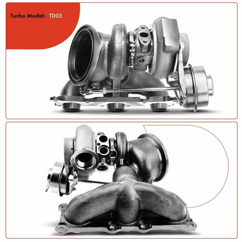 Turbo Turbocharger for BMW X6 2008-2016 740i 740Li xDrive N54 TD03 Zylinder 1-3