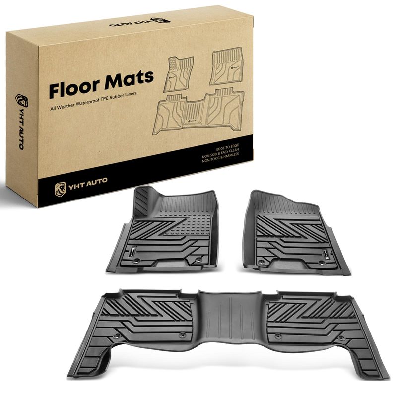 3x Front & Rear Black Floor Mats Liners for Nissan Pathfinder 1987-2018 Pickup