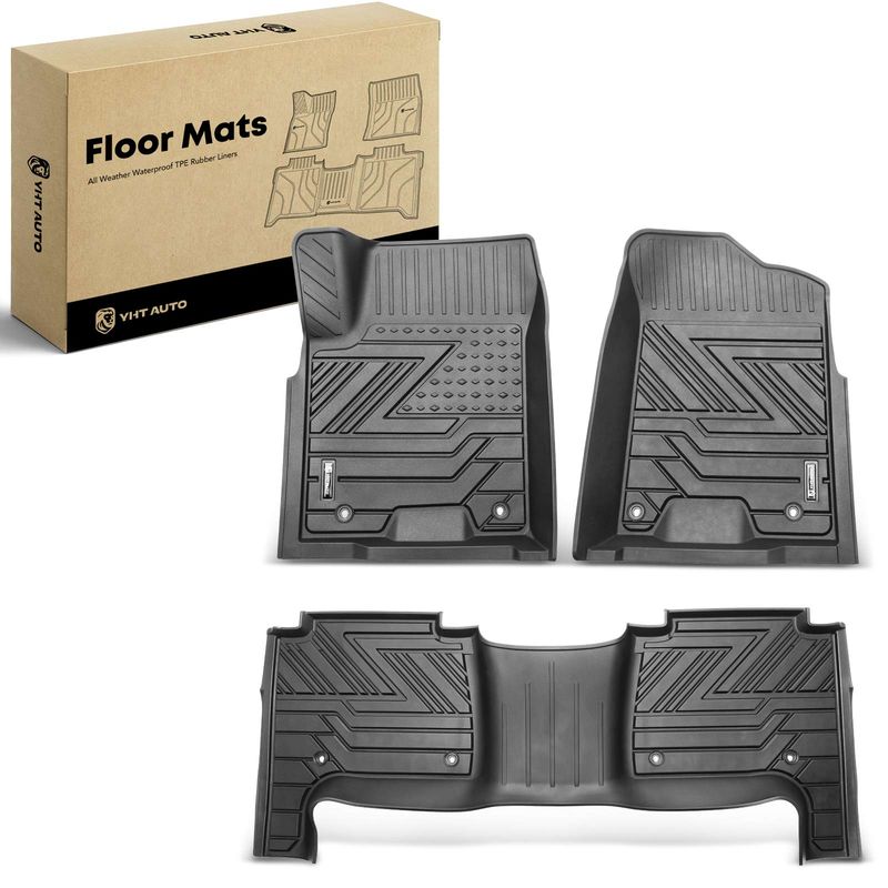 3x Front & Rear Black Floor Mats Liners for Nissan Pathfinder 1987-2018 Pickup
