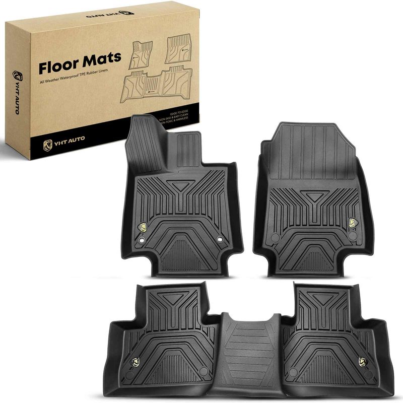 3x Front & Rear Black Floor Mats Liners for Toyota RAV4 2019 2020 2021 2023 TPE