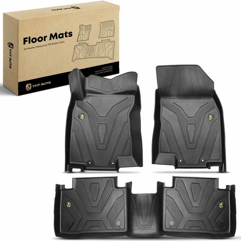 3x Front & Rear Black Floor Mats Liners for Nissan Rogue 2014-2021 TPE