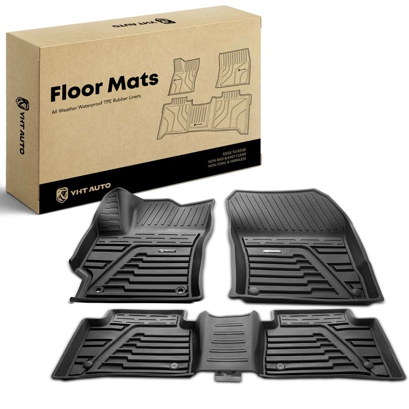 3x Front & Rear Black Floor Mats Liners for Toyota Corolla 2020-2023
