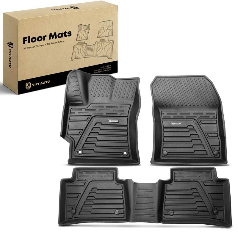 3x Front & Rear Black Floor Mats Liners for Toyota Corolla 2020-2023