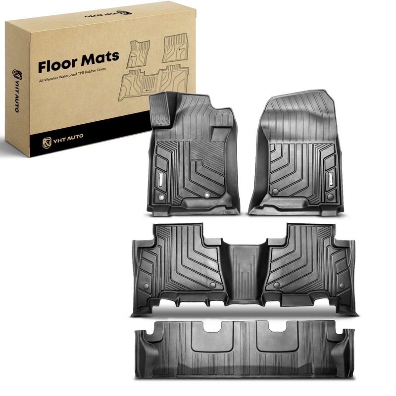 4x Front & Rear Black Floor Mats Liners for Toyota Land Cruiser 2008-2011 2013