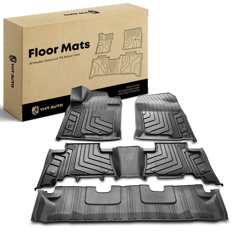 4x Front & Rear Black Floor Mats Liners for Toyota Land Cruiser 2008-2011 2013