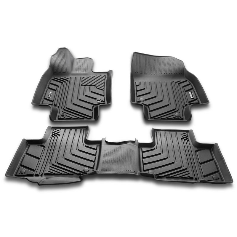 3x Front & Rear Black Floor Mats Liners for Toyota Highlander 20-23 SUV 5-Seats