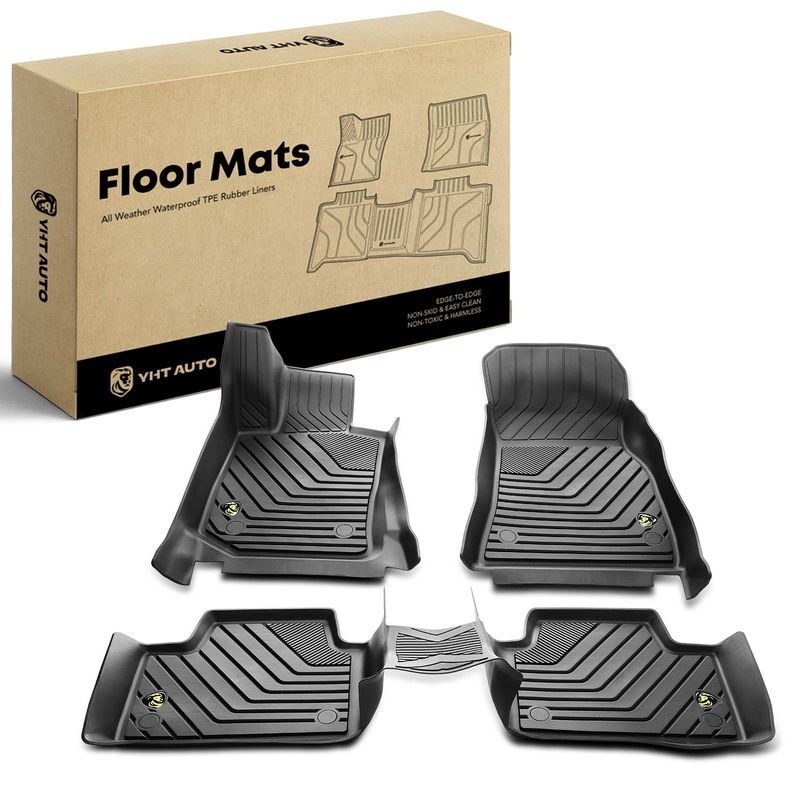 3x Front & Rear Black Floor Mats Liners for BMW G20 320i 2020-2023 330e 330i