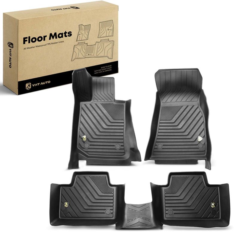 3x Front & Rear Black Floor Mats Liners for BMW G20 320i 2020-2023 330e 330i
