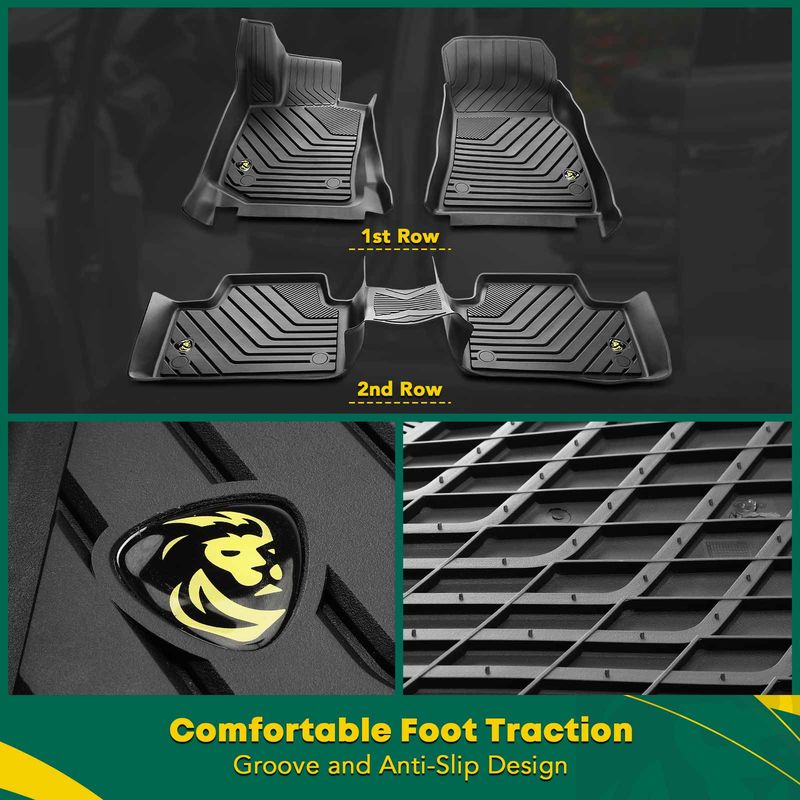 3x Front & Rear Black Floor Mats Liners for BMW G20 320i 2020-2023 330e 330i
