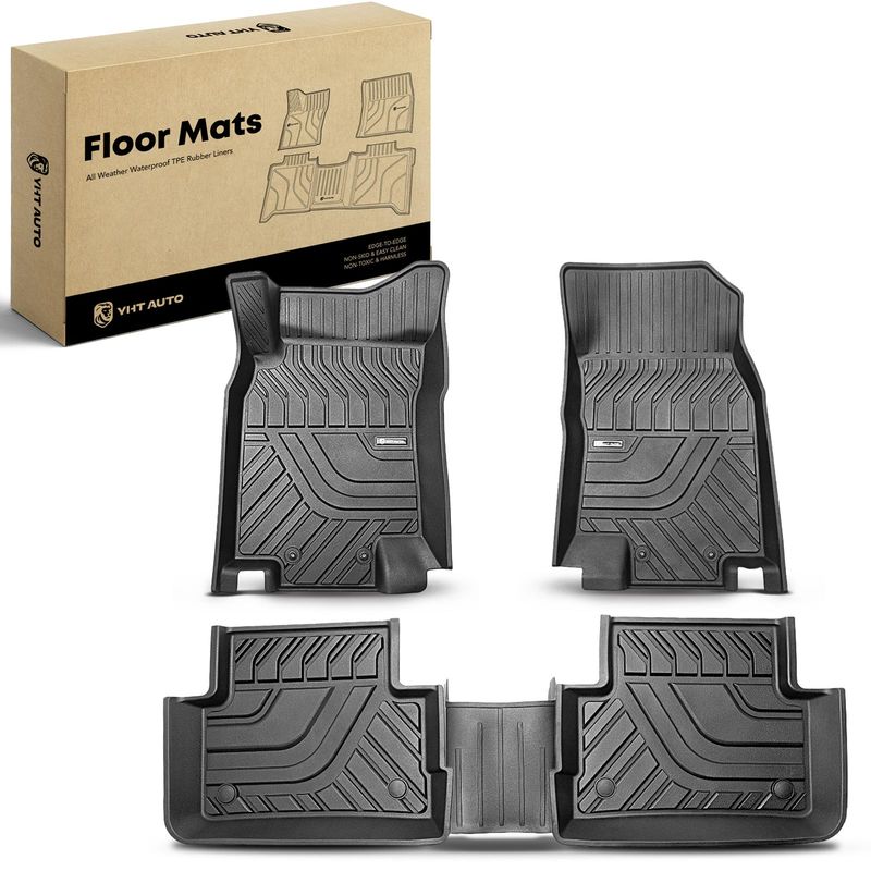 3x Front & Rear Black Floor Mats Liners for Nissan Rogue Sport 2017-2020