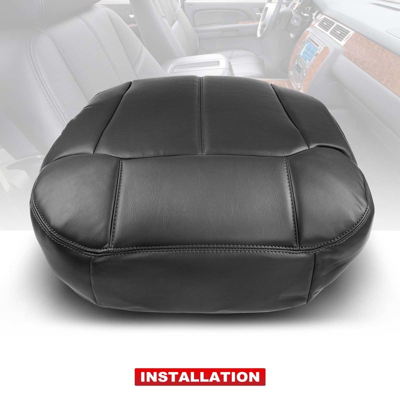 Front Driver Seat Cover for Chevy Silverado 1500 99-02 GMC Sierra Dark Graphite
