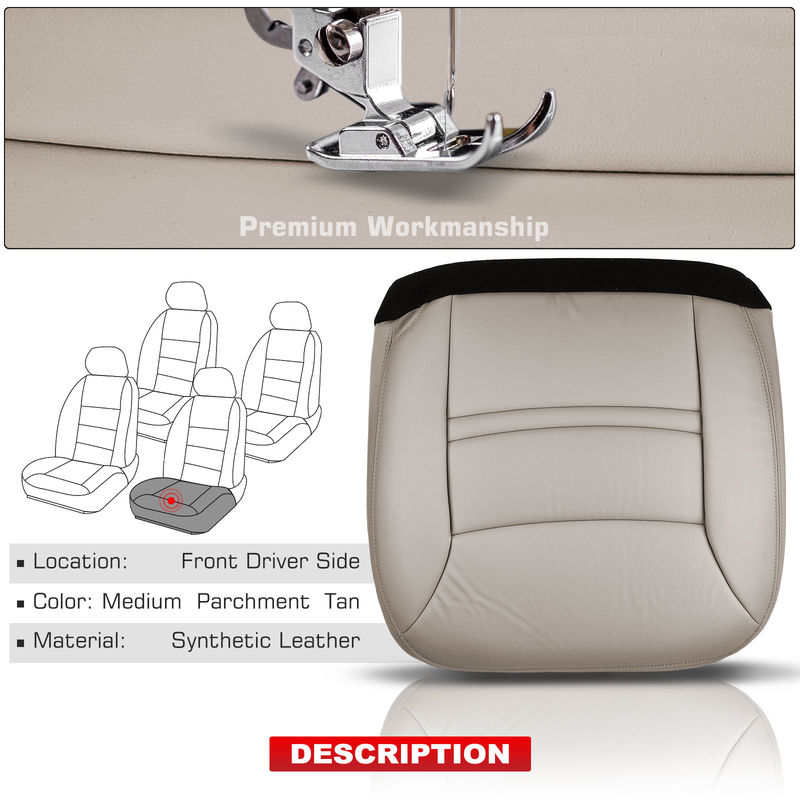 Front Driver Seat Cover for Ford Expedition 2000-2001 Medium Parchment Tan