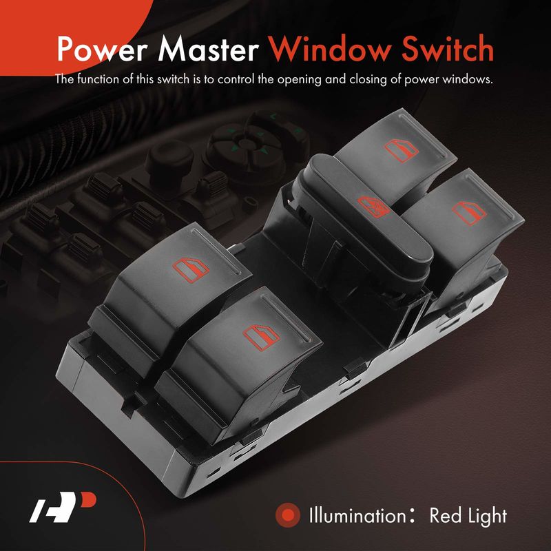 Front Driver Power Window Switch for Volkswagen Jetta 05-18 Passat Tiguan Golf GTI