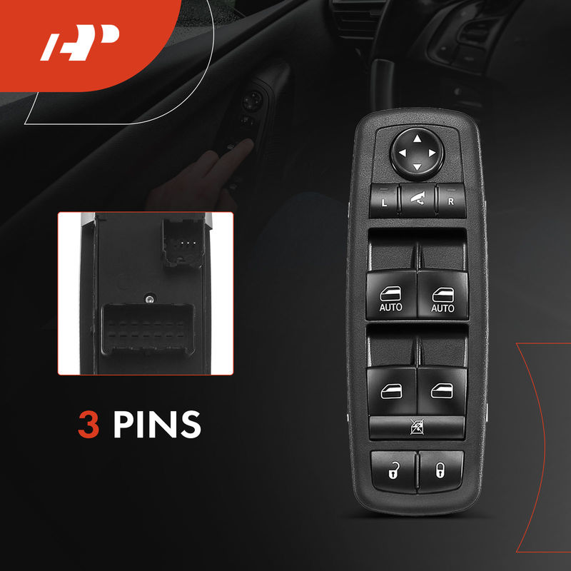 Front Driver Window Switch for Chrysler Town & Country Dodge Grand Caravan 3 Pins