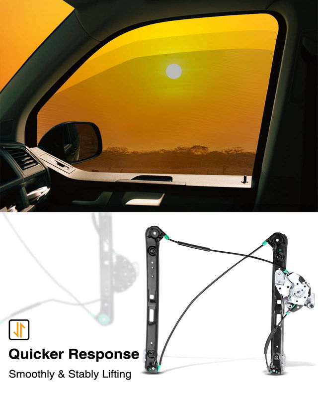 Front Driver Power Window Regulator without Motor for BMW E46 325i 328i 99-05