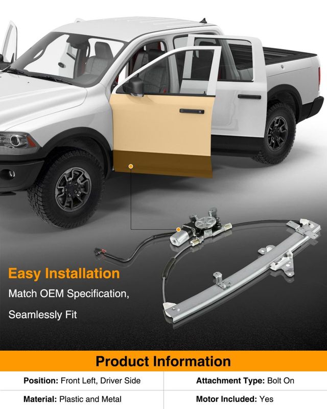 Front Driver Power Window Motor & Regulator Assembly for Nissan Xterra Frontier 98-04