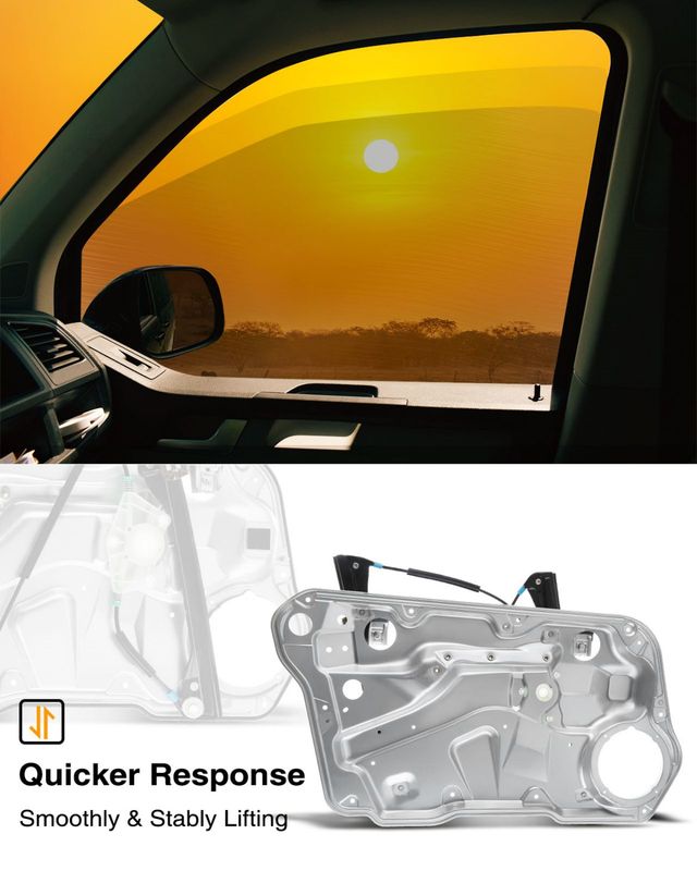 Front Driver Power Window Regulator without Motor for Volkswagen Jetta Golf