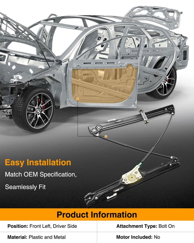 Front Driver Power Window Regulator without Motor for BMW X5 E70 2007-2013